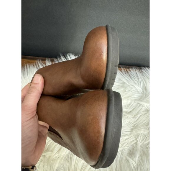 Eurosofft Size 8M Jaylee Brown Wedge Leather Pull On Boot Bootie‎ Comfort - Picture 12 of 12